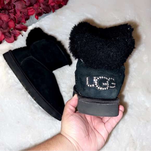 UGG Classic Bling Mini Boot in Black - Picture 11 of 11